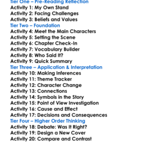 Stand Cormac Mccarthy Worksheet Activity Booklet