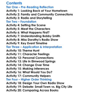 Standing In The Rainbow Fannie Flagg Worksheet Activity Booklet