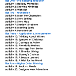 Stanleys Christmas Adventure Worksheet Activity Booklet