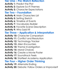 Star Trek 2009 Worksheet Activity Booklet