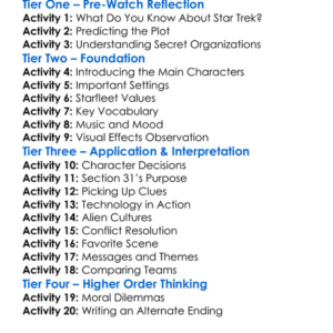 Star Trek Section 31 2025 Worksheet Activity Booklet