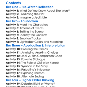 Star Wars Episode Iii Worksheet Activity Booklet