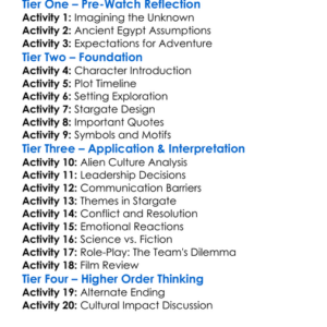 Stargate 1994 Worksheet Activity Booklet