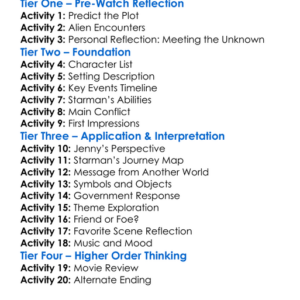 Starman 1984 Worksheet Activity Booklet