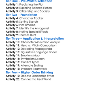 Starship Troopers 1997 Worksheet Activity Booklet