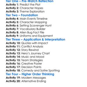 Starship Troopers 3 Marauder 2008 Worksheet Activity Booklet