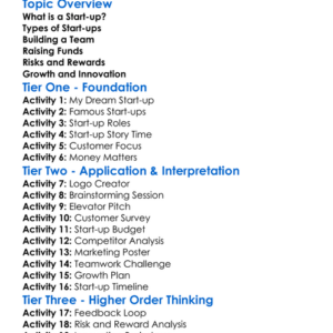 Start-Up Fundamentals Worksheet Activity Booklet