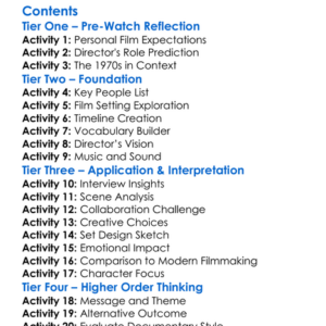Starting Out The Making Of Jerzy Skolimowskis Deep End 2011 Worksheet Activity Booklet