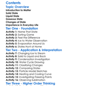 States Of Matter And Changes Of State Worksheet Activity Booklet