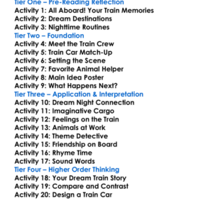 Steam Train Dream Train Worksheet Activity Booklet
