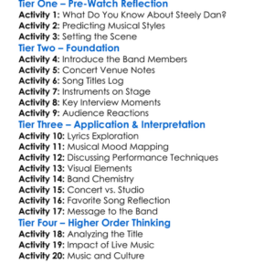 Steely Dan Two Against Nature 2000 Worksheet Activity Booklet