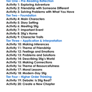 Stig Of The Dump Clive King Worksheet Activity Booklet