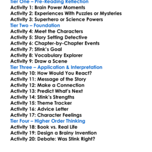 Stink Attacks The Human Brain Worksheet Activity Booklet