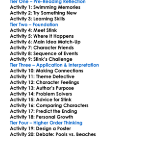 Stink Sink Or Swim Worksheet Activity Booklet