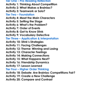 Stink The Battle Of The Brainiacs Worksheet Activity Booklet