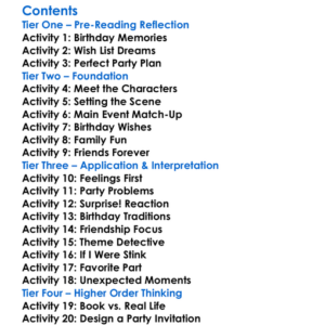 Stink The Big Bad Birthday Megan Mcdonald Worksheet Activity Booklet