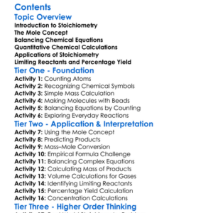Stoichiometry And Quantitative Chemistry Worksheet Activity Booklet