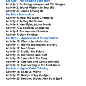 Stormbreaker Anthony Horowitz Worksheet Activity Booklet