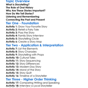Storytelling And Oral History Worksheet Activity Booklet