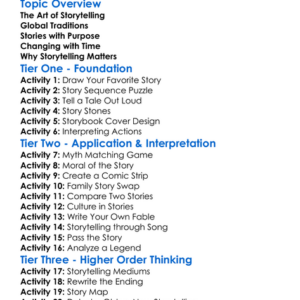 Storytelling Traditions Worksheet Activity Booklet