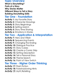 Storytelling Worksheet Activity Booklet