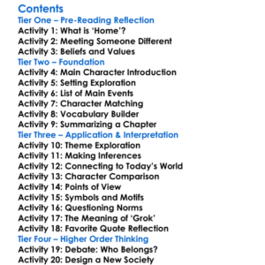 Stranger In A Strange Land Robert A Heinlein Worksheet Activity Booklet