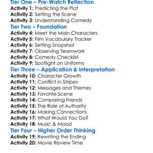 Stripes 1981 Worksheet Activity Booklet