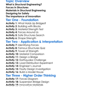 Structural Engineering Worksheet Activity Booklet