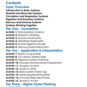 Structure And Function Of Human Body Systems Worksheet Activity Booklet