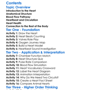 Structure And Function Of The Human Heart Worksheet Activity Booklet