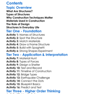 Structures And Construction Techniques Worksheet Activity Booklet