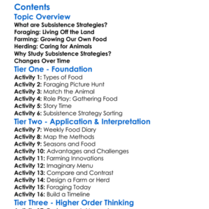 Subsistence Strategies Foraging Farming Herding Worksheet Activity Booklet