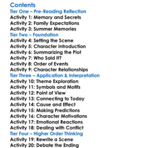 Suddenly Last Summer Tennessee Williams Worksheet Activity Booklet