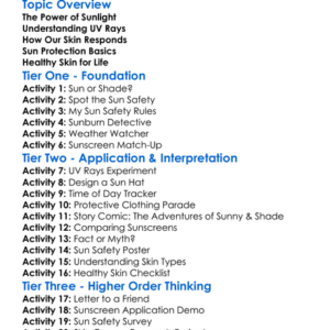 Sun Safety And Skin Care Worksheet Activity Booklet