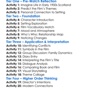 Sunset Song 2015 Worksheet Activity Booklet