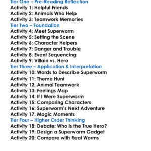 Superworm Julia Donaldson Worksheet Activity Booklet