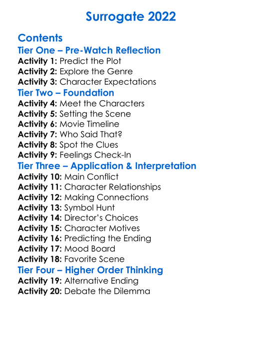 Surrogate 2022 Worksheet Activity Booklet