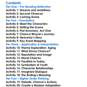 Sweet Bird Of Youth Tennessee Williams Worksheet Activity Booklet