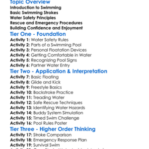 Swimming Skills And Water Safety Worksheet Activity Booklet