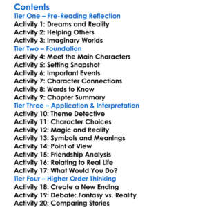 Sylvie And Bruno Concluded Lewis Carroll Worksheet Activity Booklet