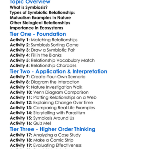 Symbiosis And Other Relationships Worksheet Activity Booklet