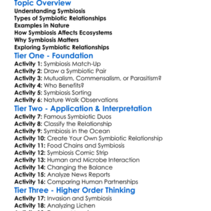 Symbiotic Relationships In Nature Worksheet Activity Booklet
