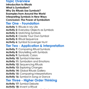 Symbolism In Rituals Worksheet Activity Booklet