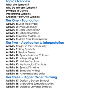 Symbols And Meaning Worksheet Activity Booklet