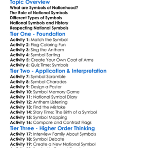 Symbols Of Nationhood Worksheet Activity Booklet