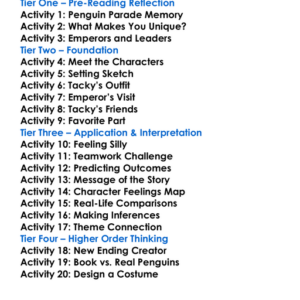 Tacky And The Emperor Board Book Worksheet Activity Booklet