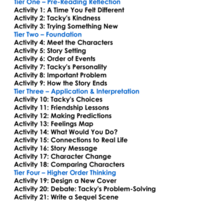 Tacky In Trouble Worksheet Activity Booklet