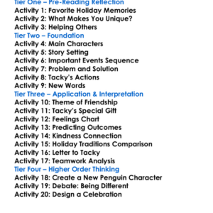 Tackys Christmas Worksheet Activity Booklet