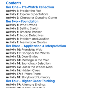 Tales From The Void Whistle In The Woods 2024 Worksheet Activity Booklet