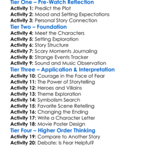 Tales To Tell In The Dark 2020 Worksheet Activity Booklet